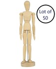 Lot Of 50 - 12  Artist Mannequins Wooden Jointed Drawing Human Figure Models