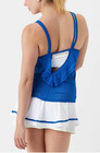 Lucky In Love Womens Xs Super Fly Bralette Tennis Tank Top Blue Built In Bra