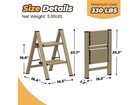 Hbtower 2 Step Ladder  Lightweight Aluminum Folding Step Stool