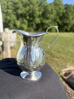 Vintage Cooper Brothers   Sons Sheffield Sterling Silver Hand Chased Creamer 