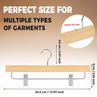 Quality 14  Slim Wooden Skirt   Pant Hangers With Clips     20 Pack     Space   