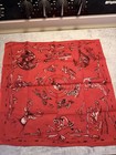 Ideal Products Inc 1961 Red Bandana Handkerchief Hunting Deer Bear