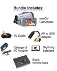 Panasonic Minidv Tape Transfer Bundle W  Usb Adapter  Blank Tape  New Battery