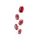 Kiss 30 Impress On Nails Christmas Holiday  merry N Bright  Short Oval Red New