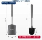 Setsail Toilet Brush And Holder  Self Closing Lid Toilet Bowl Brushes Holder And