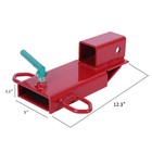 Clamp On Forklift Hitch Receiver Pallet Fork Trailer Towing Adapter 2inch Insert