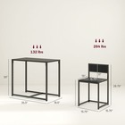 3-piece Industrial Dining Table Set For 2 Kitchen Table And Chairs