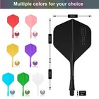 Cyeelife 6 Pcs Molded Dart Flights And Shafts In One Piece Accessory 2ba 7colors