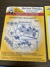 4 Aunt Martha s Christmas Poinsettias Santa Iron Transfers Embroidery Pattern