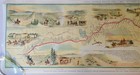 Pony Express Mail Route Map 1860 Pioneer Trails Assn Color Illus Unframed Mint
