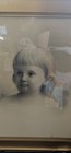 Antique Charcoal Sketch Of Child In Gold Frame With Damage Read Description