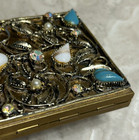 Vintage Mirrored Powered Jeweled Compact