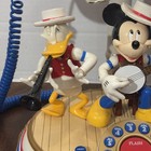 Vtg 80s Disney Dixieland Band  Telephone Mickey Goofy Donald Works Read