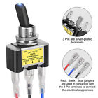 2x Blue Led Light 3pin Rocker Toggle On off  Switch 30a 12v For Car Boat Marine