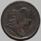1806 Draped Bust Half Cent - Small 6 stemless - Us 1 2c Copper Coin