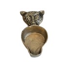New Metal Jungle Gold Cheetah Tiger Face Head Storage Jewelry Trinket Box Decor