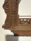 Vtg Early 1900s  Asian Japanese Heavily Hand Carved Wood Temple Picture Frame