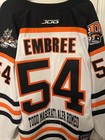 Danbury Hat Tricks Fphl Game Worn Used Hockey Jersey 54 Embree