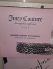 Juicy Couture Shower Curtain With Hooks 70 X 72 Gold Pink   Shower Curtain New
