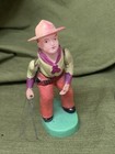 5    Antique Celluloid Cowboy Doll Figure Metal Lasso