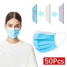 50pcs 3-layer Mask Face Masks Melt Blown Cloth Disposable Safety Anti-dust Prote