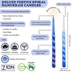 Set Of 45 Dripless Hanukkah Candles Spiral Candle Includes A Diy Dreidel  Pra   