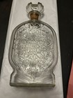 Vintage Schenley Whiskey Liquor Embossed Glass Bottle Decanter Cork Top