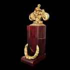 Vintage Art Deco Bakelite Cherry Amber Marbled Catalin Moto Racing Trophy