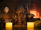 Flying Spaghetti Monster Wood Statue Pagan Altar Satirical Deity Ritual Decor