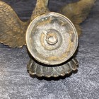 Vintage Old Brass   Eagle Architectural Finial Flag Pole Topper Left Facing 11   