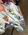 Women Lapel Two Piece Sets Short Sleeve Single Breasted Satin Printed Pants Sets
