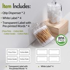 2 Pack Acrylic Qtip Holder Dispenser For Cotton Swabs  Balls  2 Pack  Clear 