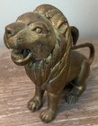 Vintage Brass Lion Figurine Statue