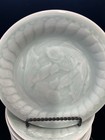 Chinese Celadon Green Embossed Goldfish Koi 7  Dessert Plate Set Of  8 Euc
