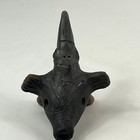 Pre Columbian Style Double Ocarina Bird Effigy Pottery Flute Clay Instrument Vtg