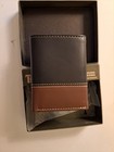 Timberland Men s Contrast Brown tan Leather Trifold Wallet Bb33