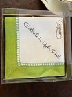 Cocktails In Hyde Park Caspari  Cocktail Napkins  40pack   Green   White Classic