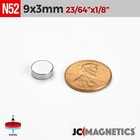 9mm X 3mm 23 64 X 1 8  N52 Super Strong Rare Earth Neodymium Magnet Disc 9x3mm