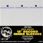 100 12 Inch Vinyl Record Inner Sleeves Archival Anti-static Hdpe Rice Paper