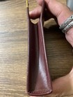 Cartier Bordeaux Burgundy Red Leather Slim Cigarette Case Multi Pouch  Good Cond
