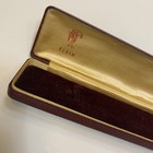 Vintage Elgin Watch Box     Maroon Jewelry Case With Gold Satin   Velvet Interior