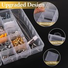2 Pack 24 Grids Clear Plastic Organizer Box  Storage Container With Adjustable D