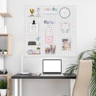 Peg Board W  Hooks Plastic Pegboard Kit W  4 White Pegboards   Accessories Peg