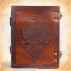 Handmade Leather Journal 7x5  Vintage Diary Notebook Double Lock 200 Blank Pages