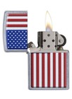 Zippo Windproof American Flag Lighter  Patriotic  29722  New In Box