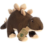     New Aurora World Stuffed Plush Toy Stegosaurus Soft Brown Dragon Dinosaur Dino