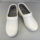 Dansko Lt Pro Clogs Womens Size 37 Us 6 5 White Leather Slip On Work Shoes