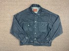 Vintage Marlboro Man Wild West Denim Jacket Mens Size L Cowboy Black Rare 90s