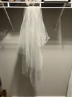 David   s Bridal Ivory 2-tier Fingertip Veil Vct543ivory Beaded Edge