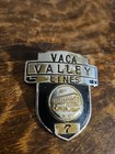 Vaca Valley Lines Transit Bus Driver Badge Vintage California Solano County  7
